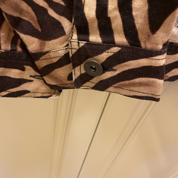 100% Linen Jacket, animal print, very high quality linen - Picture 4 of 8